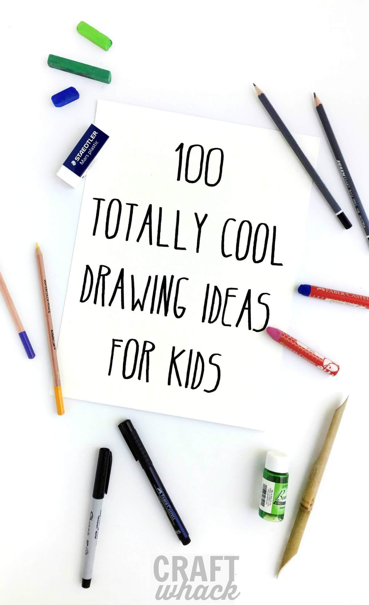 10 Unique Ideas For Kids To Draw 100 crazy cool drawing ideas for kids c2b7 craftwhack 2024