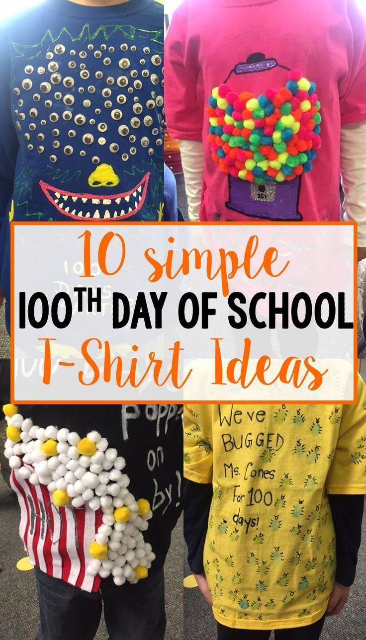 10 Wonderful T Shirt Decorating Ideas For Kids 100th day of school t shirt ideas 100s day 100 days of school 1 2024