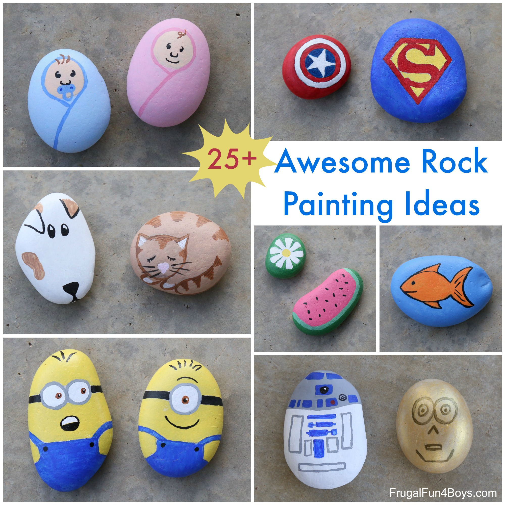 10 Fabulous Rock Painting Ideas For Kids 25 awesome rock painting ideas frugal fun for boys and girls 1 2024