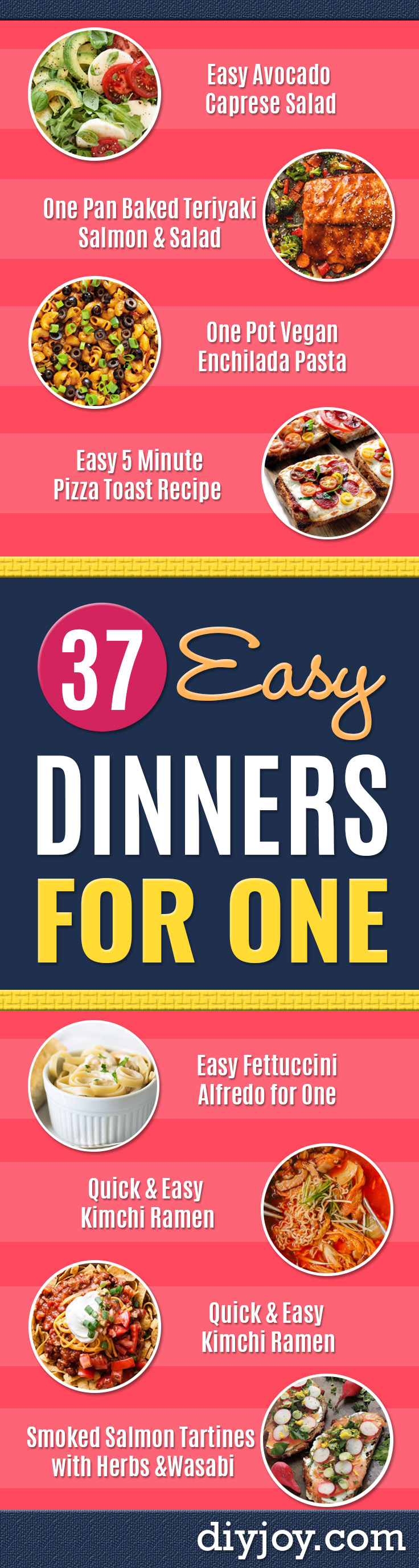 10 Elegant Simple Dinner Ideas For 1 37 easy dinners for one 2024