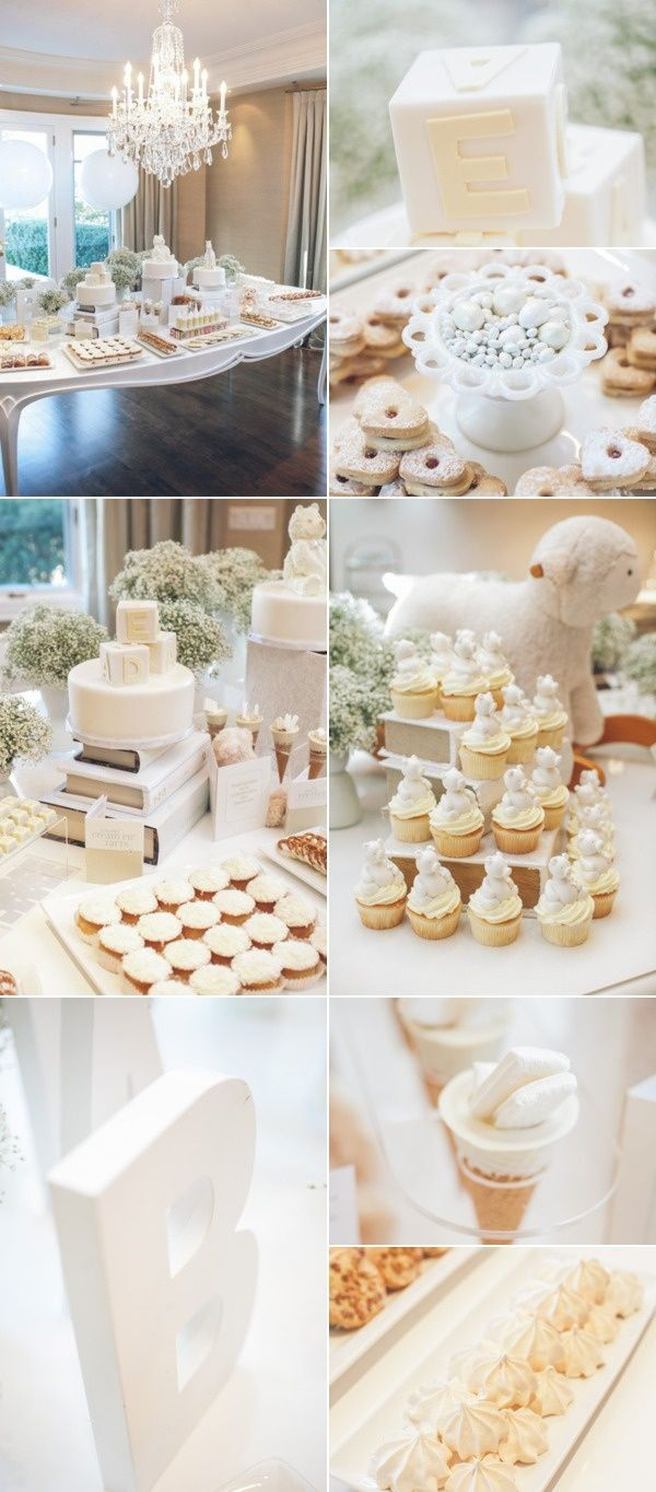 10 Beautiful Blue And White Baby Shower Ideas all white baby shower so chic little white book party ideas 1 2024