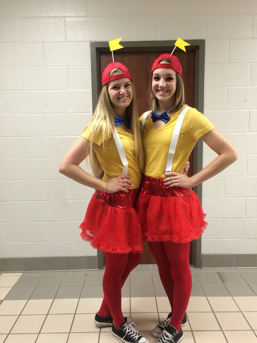 10 Famous Twin Costume Ideas For Women best friend twin day for school spirit week tweedledee and 9 2024