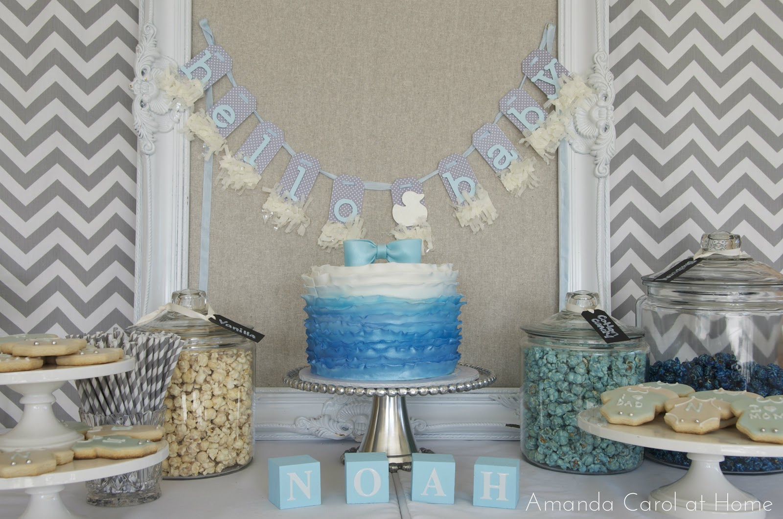 10 Beautiful Blue And White Baby Shower Ideas blue and gray baby shower decorations baby interior design 2024