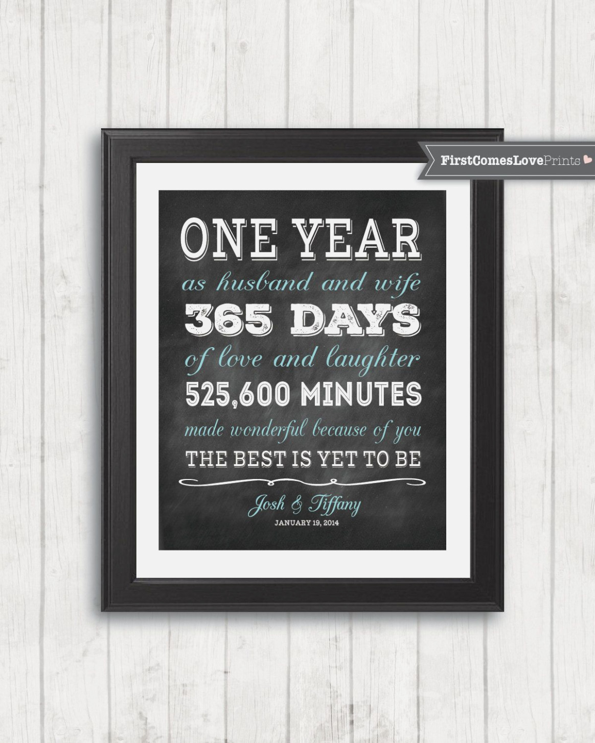 10 Unique First Anniversary Gift Ideas Husband chalkboard style first anniversary gift for husband for wife new 2024
