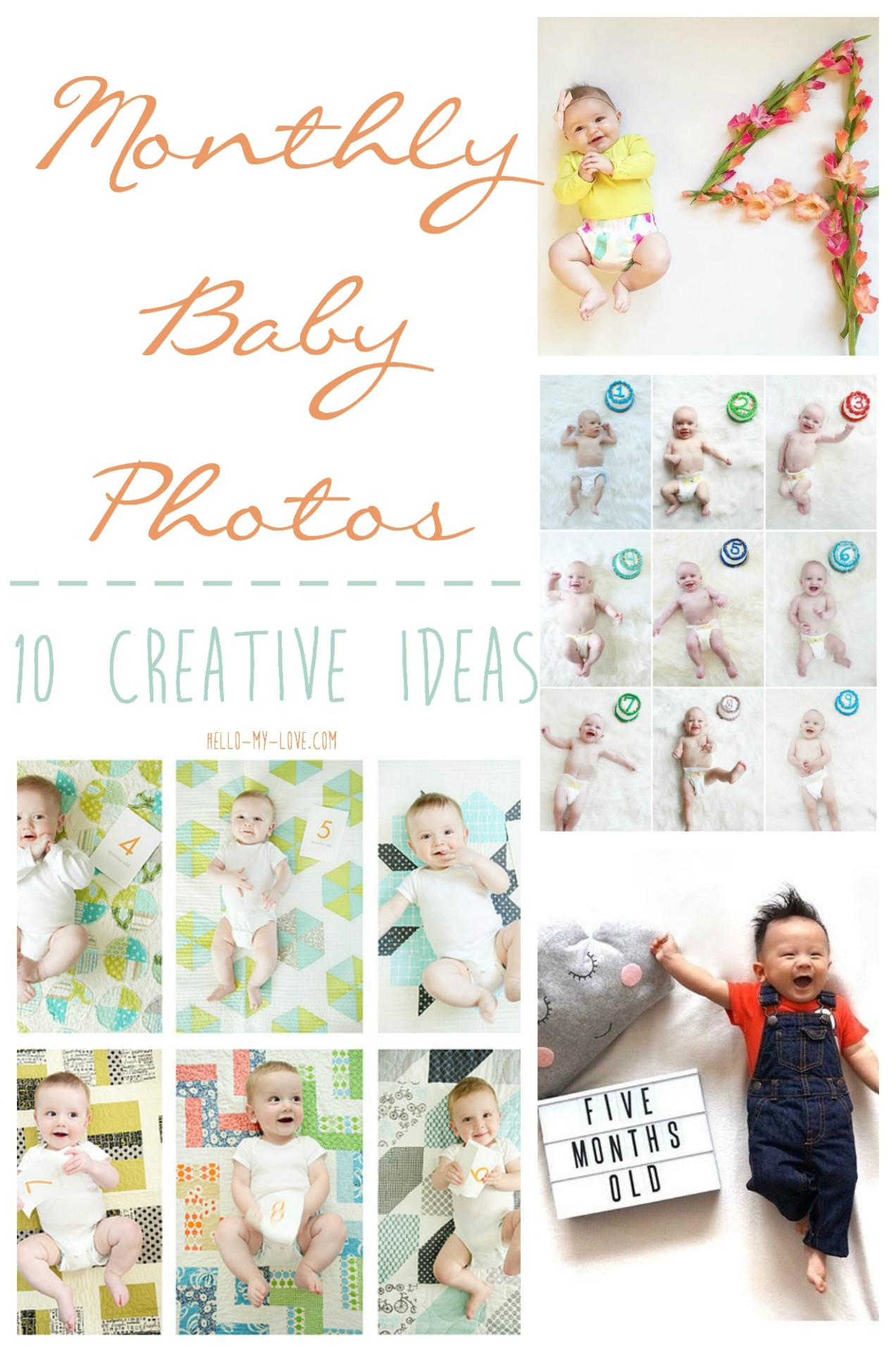 10 Beautiful Month By Month Baby Picture Ideas creative monthly baby photos hello my love blog 2022