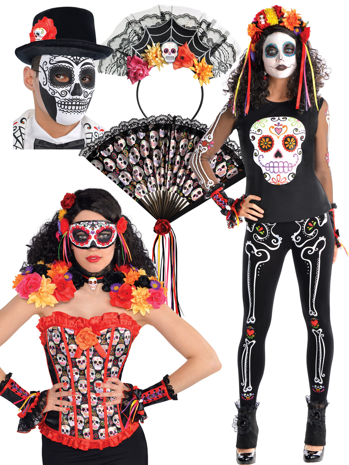 10 Fabulous Day Of The Dead Dress Ideas day of the dead shirt all accessories fancy dress hub 1 2022