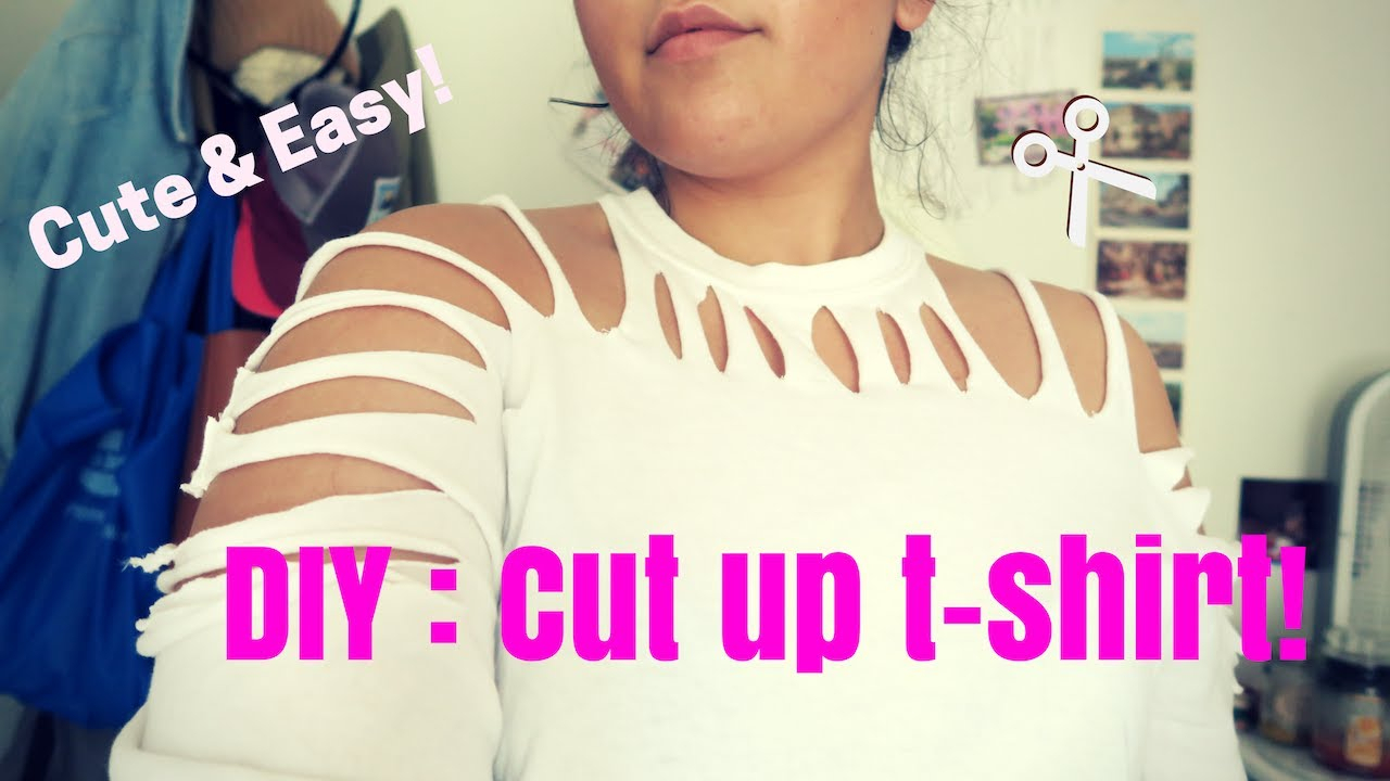 10 Most Recommended Cool Shirt Ideas To Cut diy cute easy t shirt cut up design youtube 1 2024