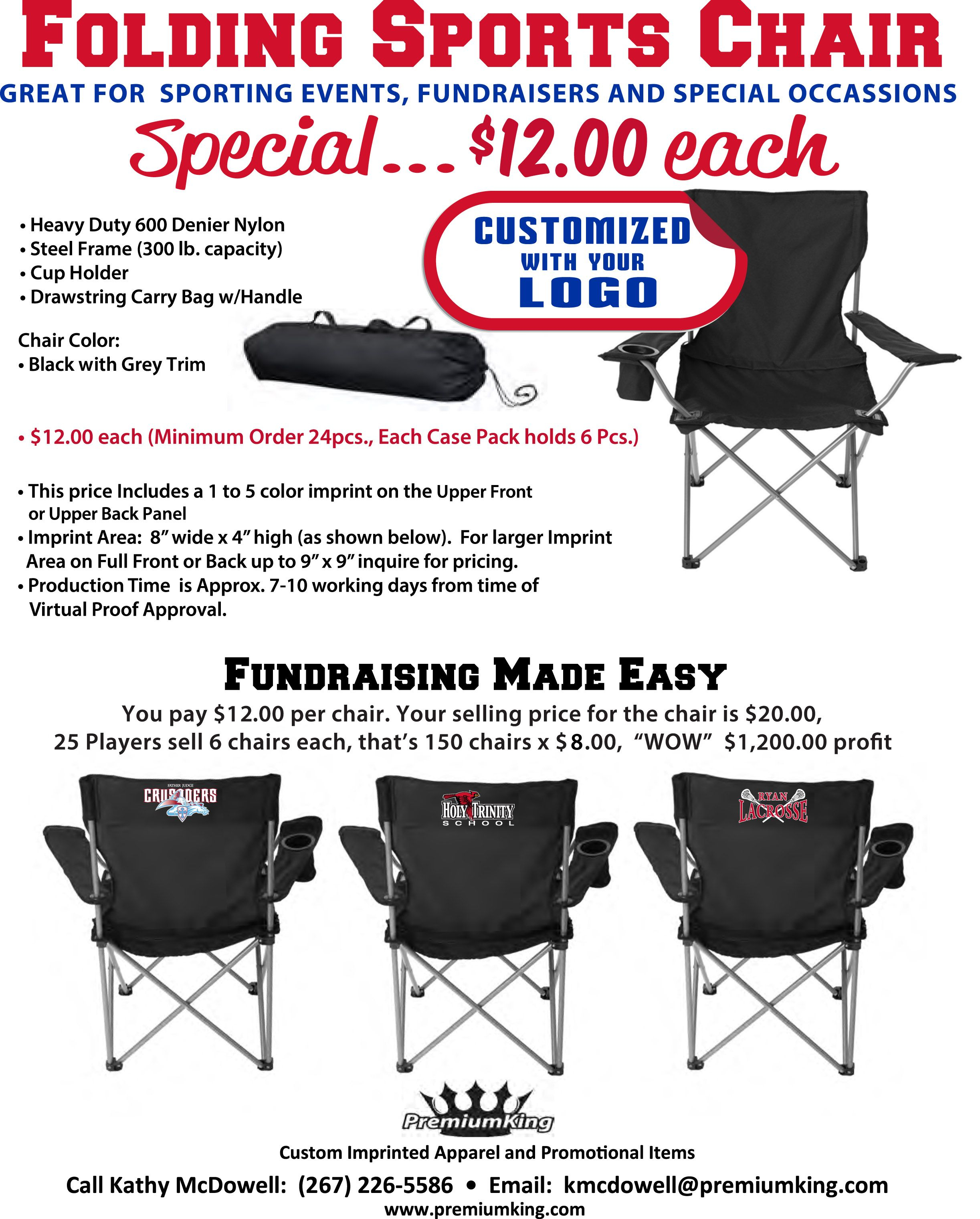 10 Beautiful Best Fundraising Ideas For Youth Sports Teams fundraiser idea folding sports chairs with team logo fundraising 5 2024