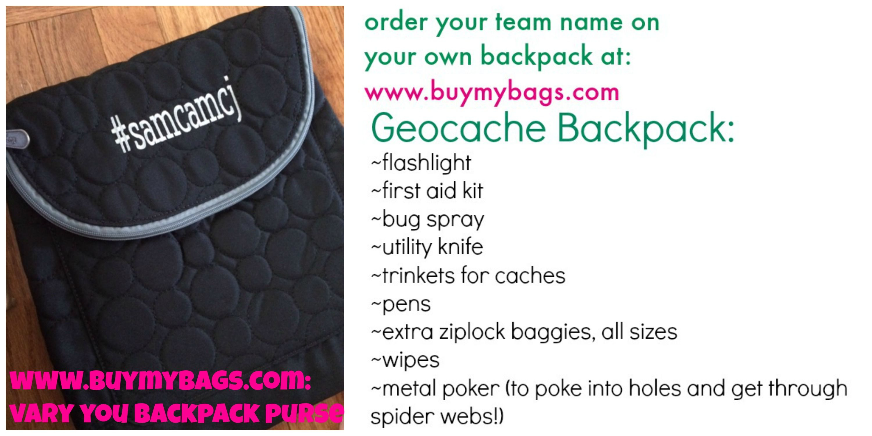 10 Cute Ideas For A Team Name geocache backpack geocache ideas get your team name embroidered on 2024
