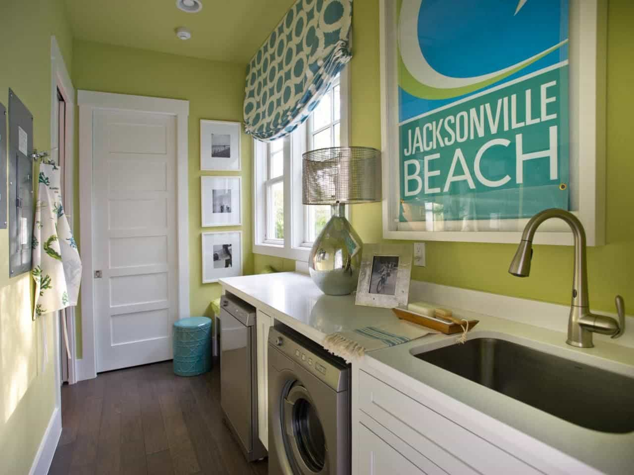 10 Most Popular Paint Ideas For Laundry Room laundry room with sage green wall color and wall decor good paint 2024