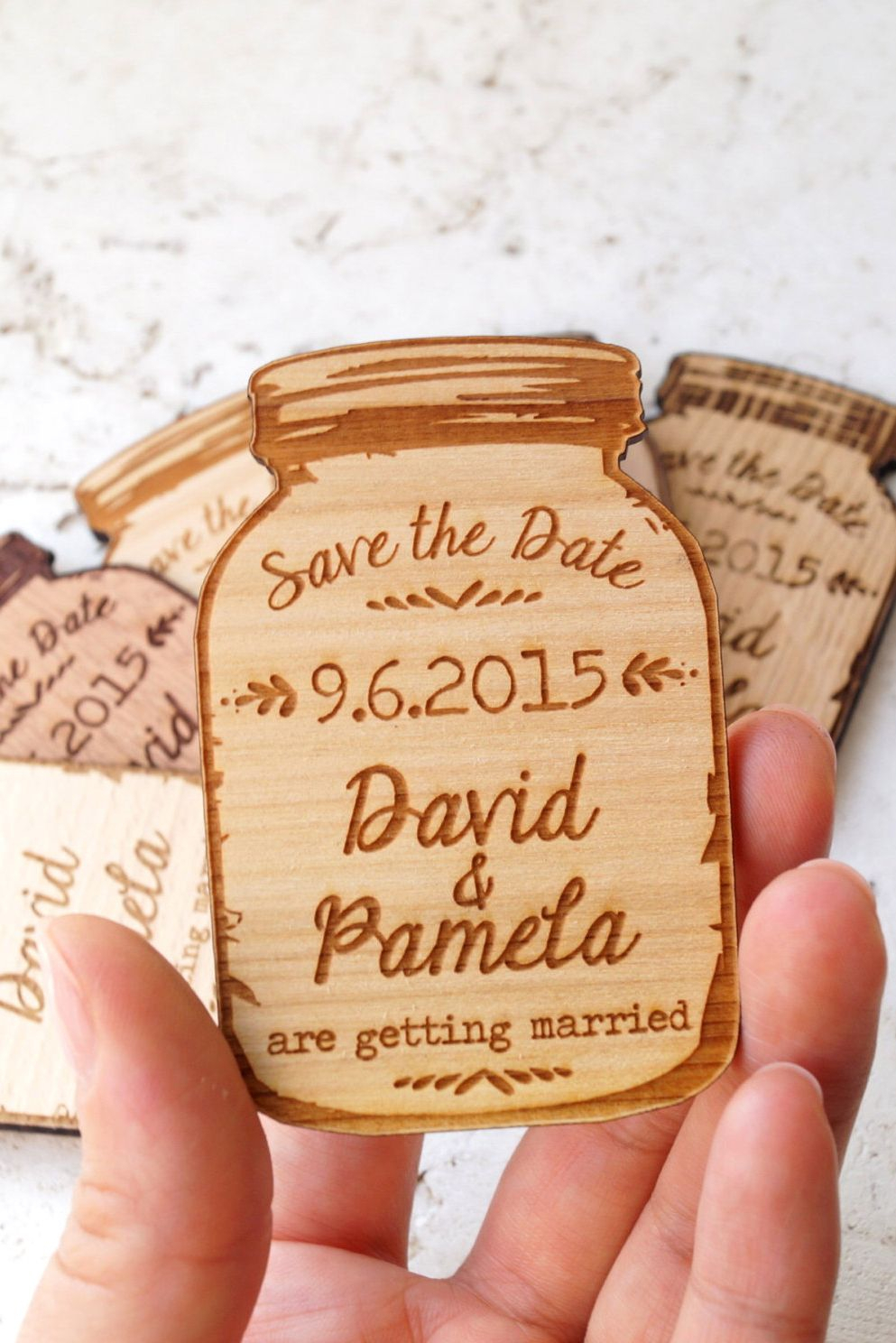 10 Stylish Pinterest Save The Date Ideas mason jar magnets save the date magnet rustic save the date save 2024