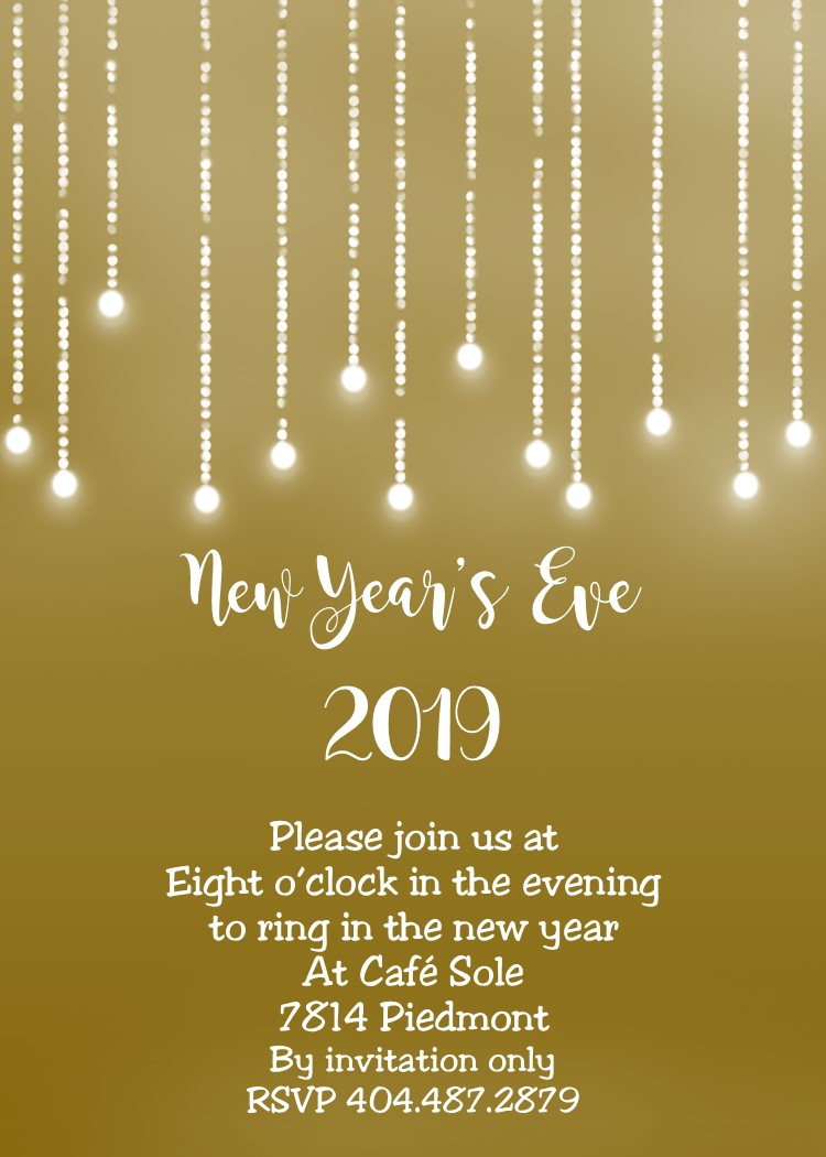 10 Elegant New Years Eve Invitation Ideas new years eve party invitations 2019 1 2024