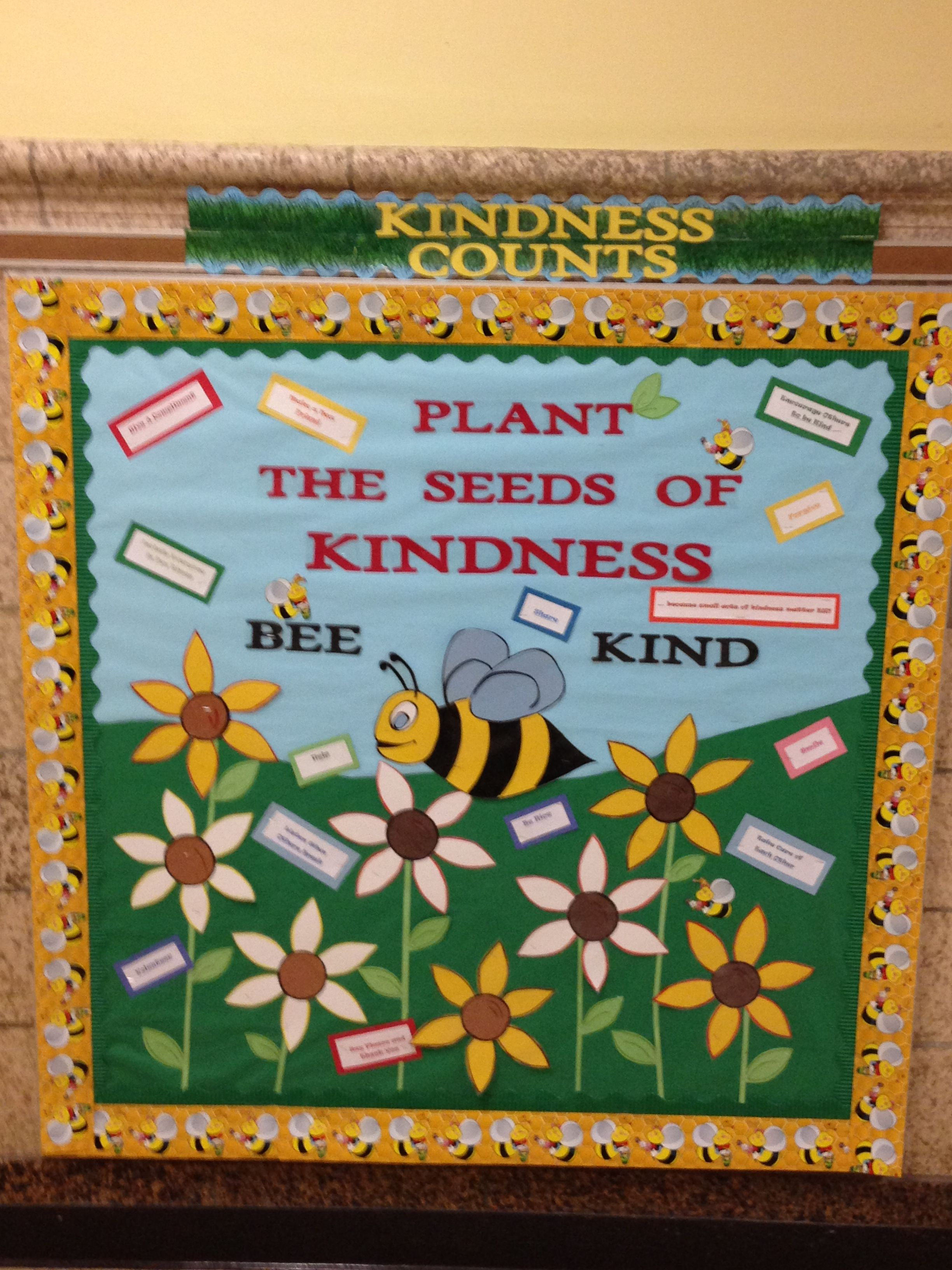 10 Lovable Character Counts Bulletin Board Ideas plant the seeds of kindness kindness counts bulletin board character 2024