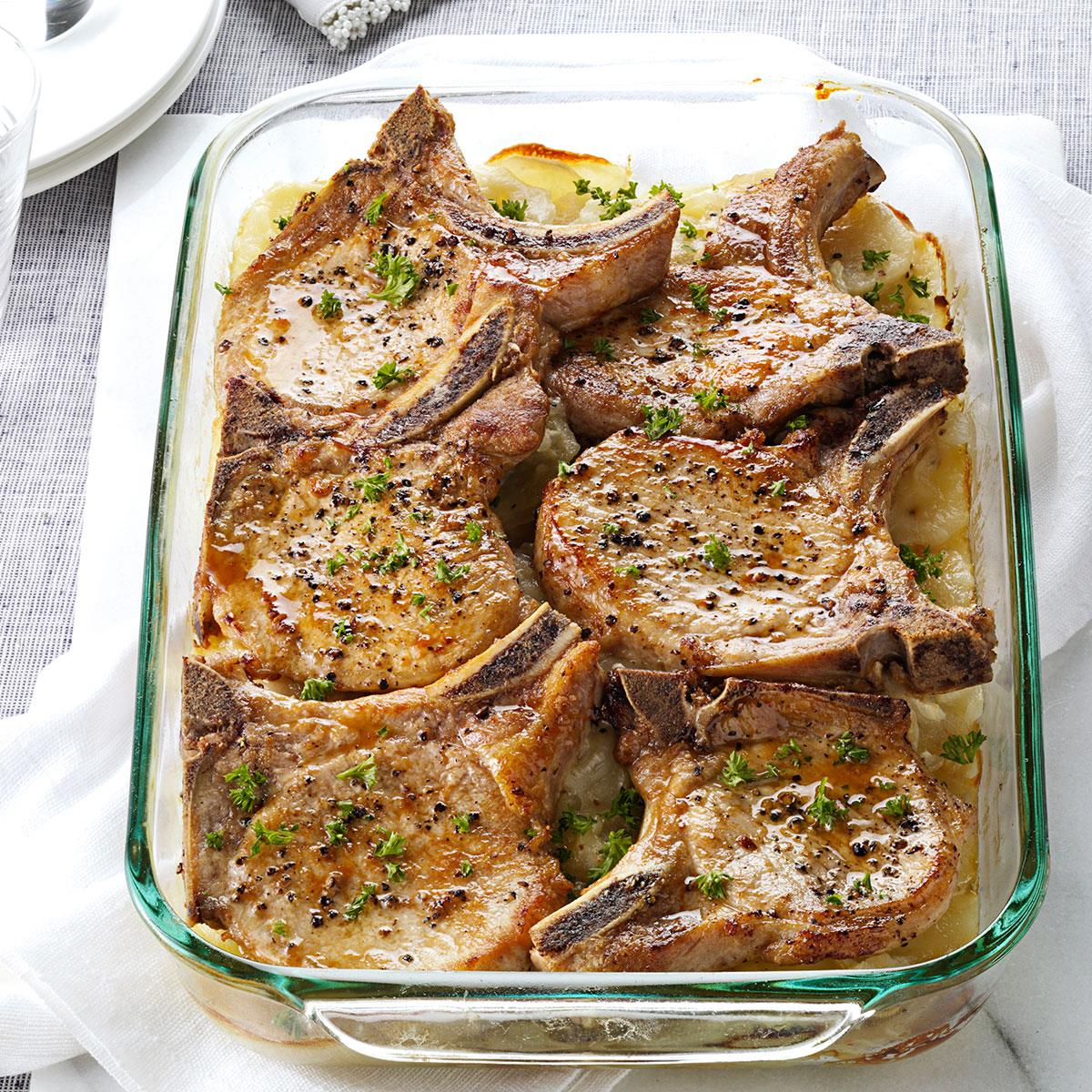 10 Amazing Ideas For Dinner With Pork Chops pork chops with scalloped potatoes recipe taste of home 2 2024