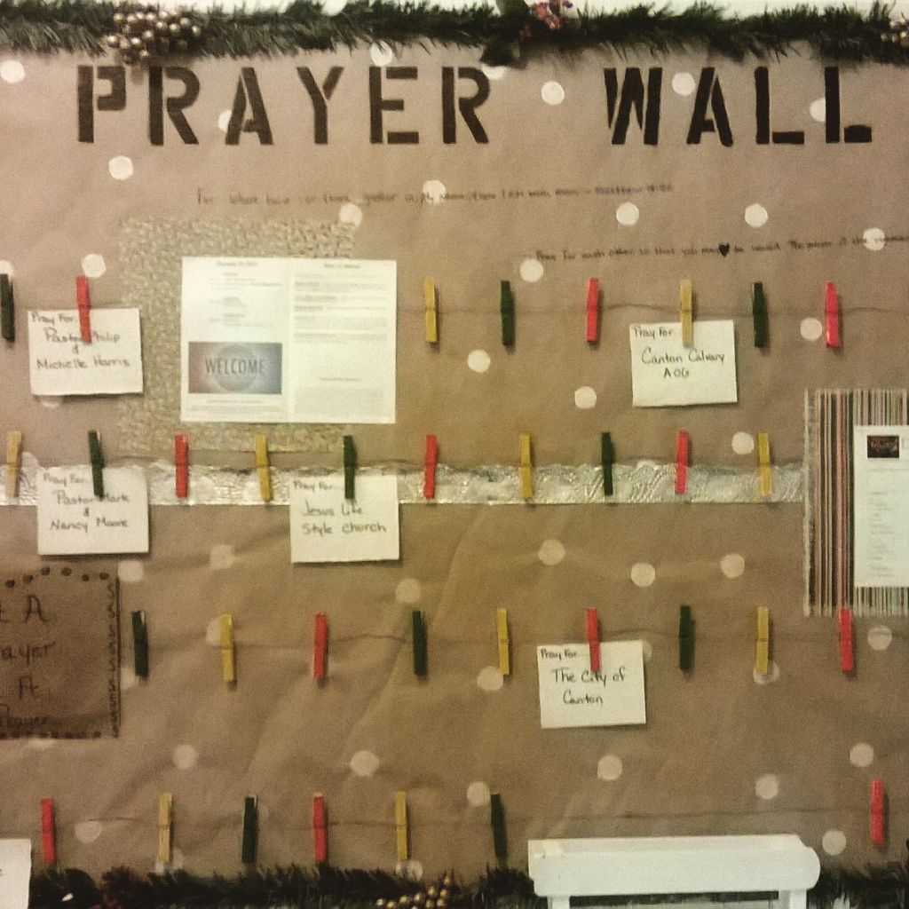 10 Pretty Ideas For Church Bulletin Boards prayer wall bulletin board idea for church t e a c h e r church 2022