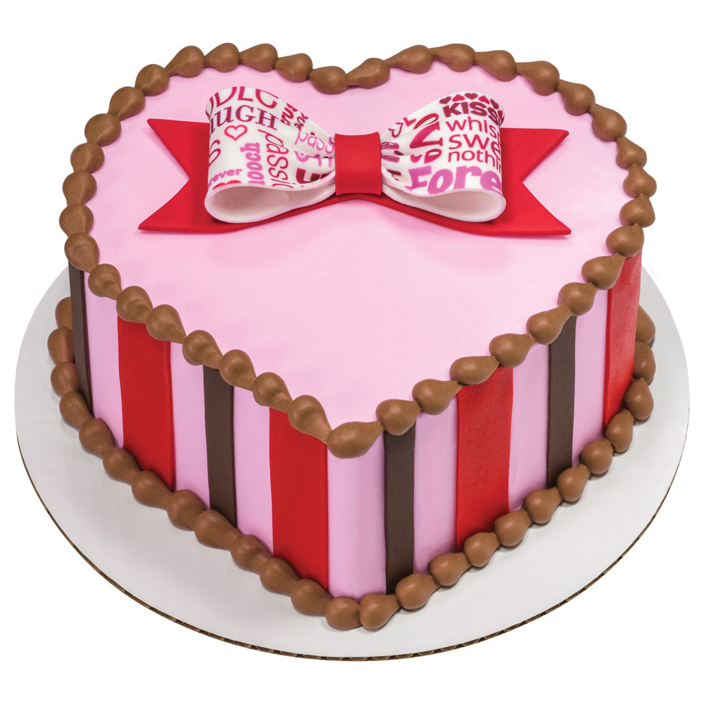 10 Beautiful Heart Shaped Cake Decorating Ideas sweetheart bow heart shaped cake decopac 2024