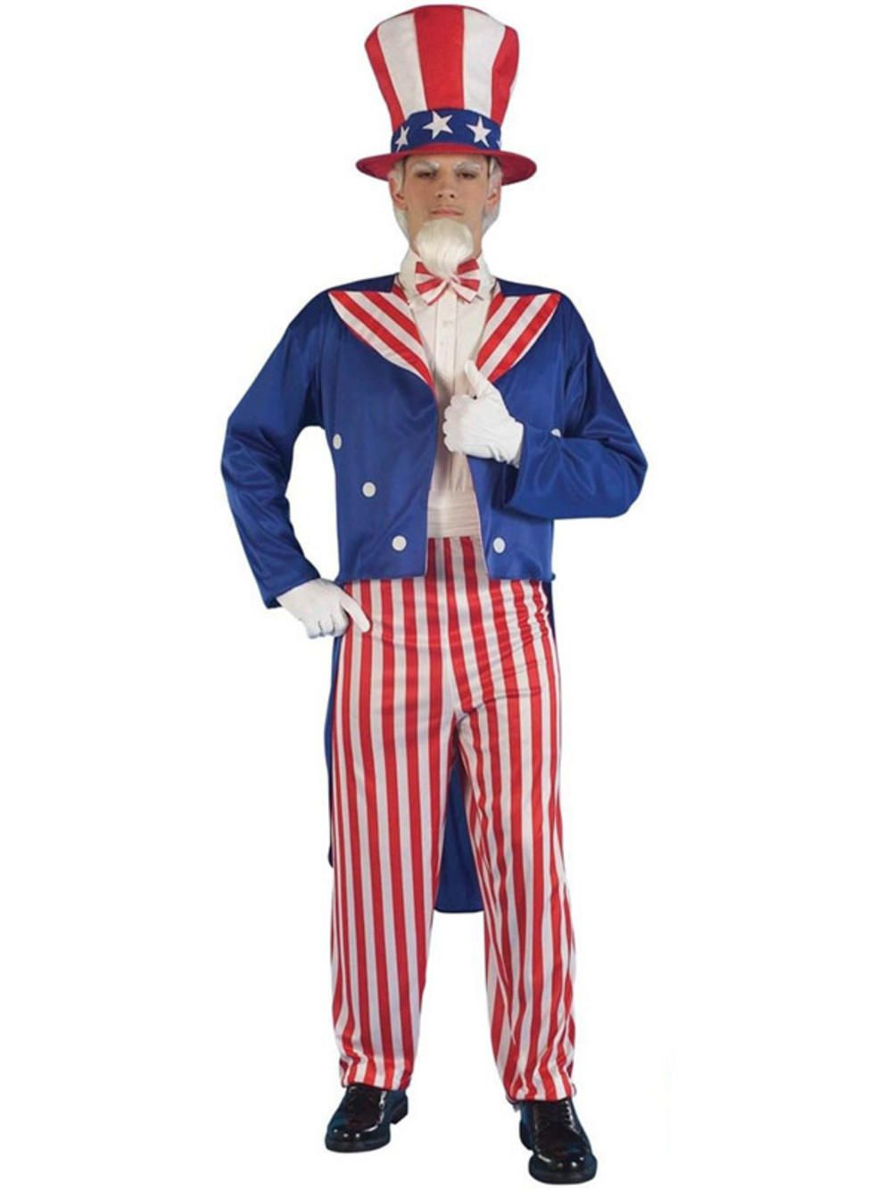 10 Fashionable Fourth Of July Costume Ideas uncle sam 4th july american stars stripes men fancy dress costume 2024