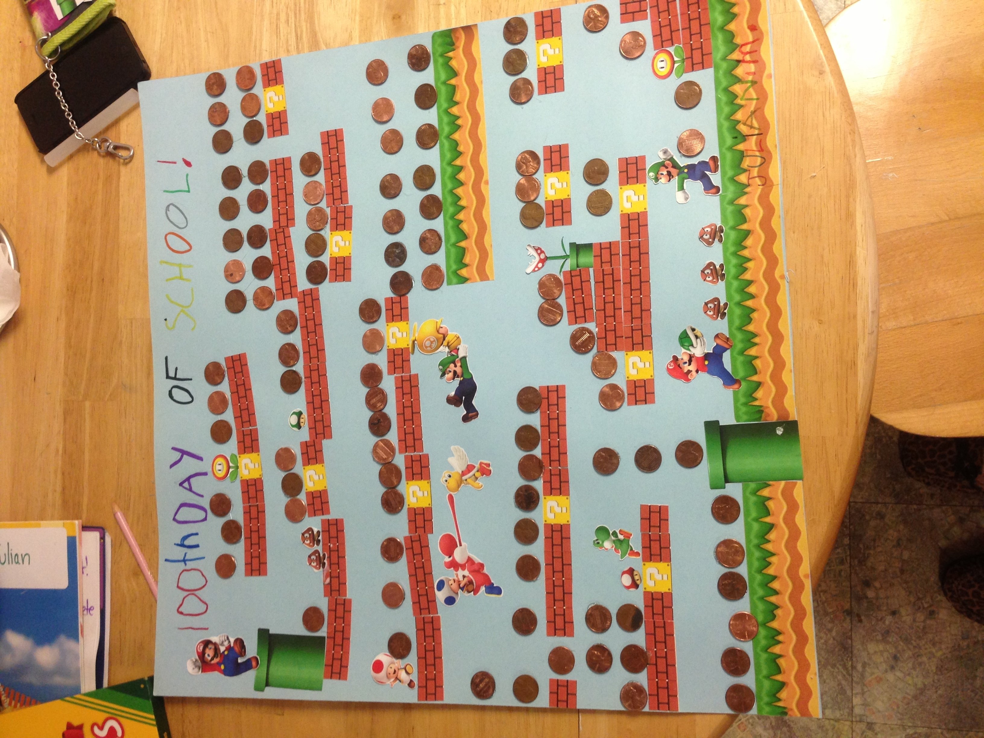 10 Perfect 100 Day Of School Poster Ideas 100th day of school super mario bros kids pinterest super 2022