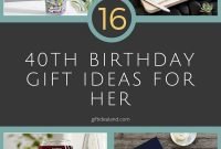 16 good 40th birthday gift ideas for her | 40 birthday, aunt and