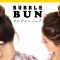 2-minute bubble bun hairstyle | easy hairstyles for medium long hair