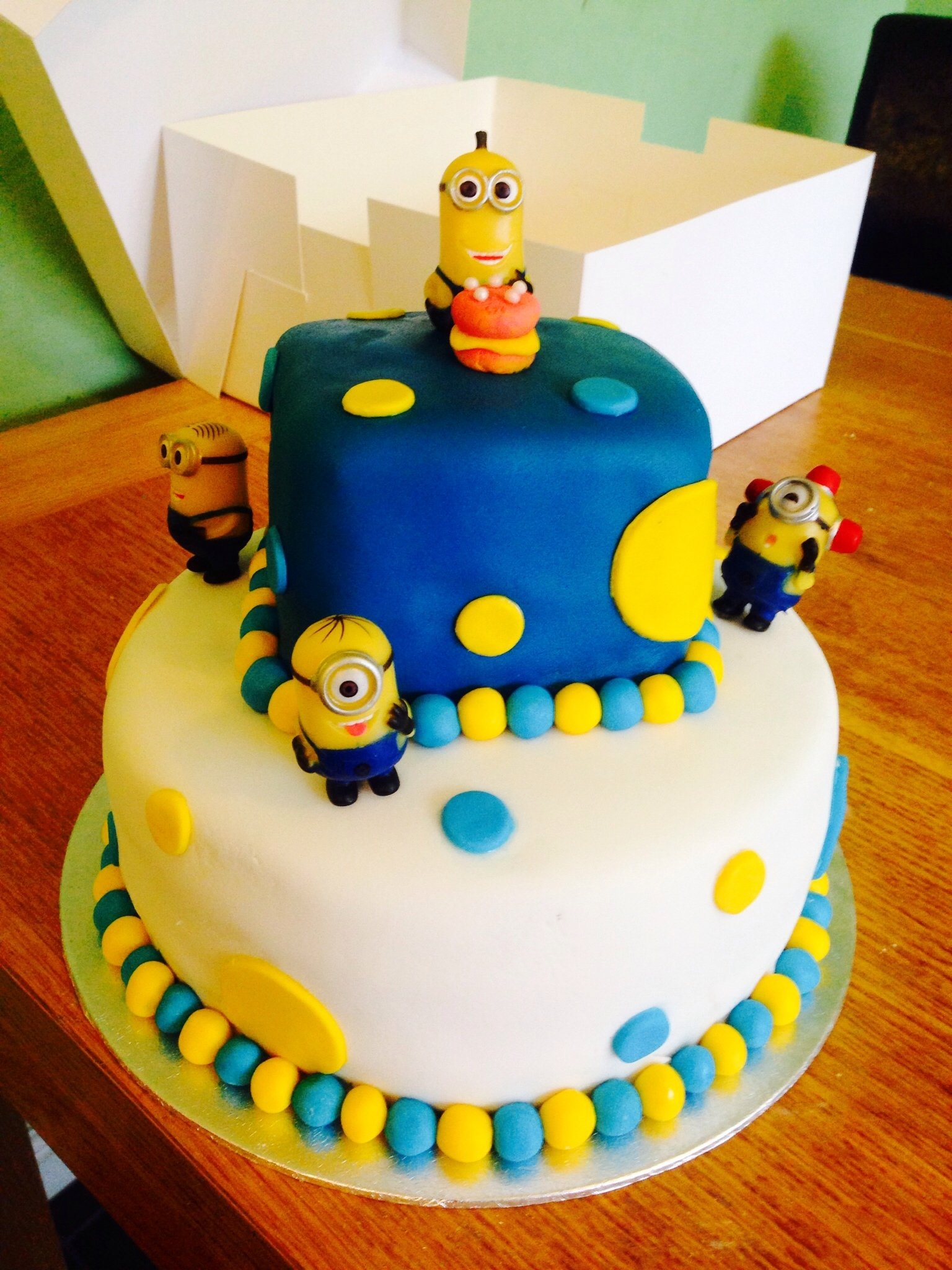 10 Lovable Despicable Me 2 Cake Ideas 2 tier despicable me minion cake sponge is marble with both 2022