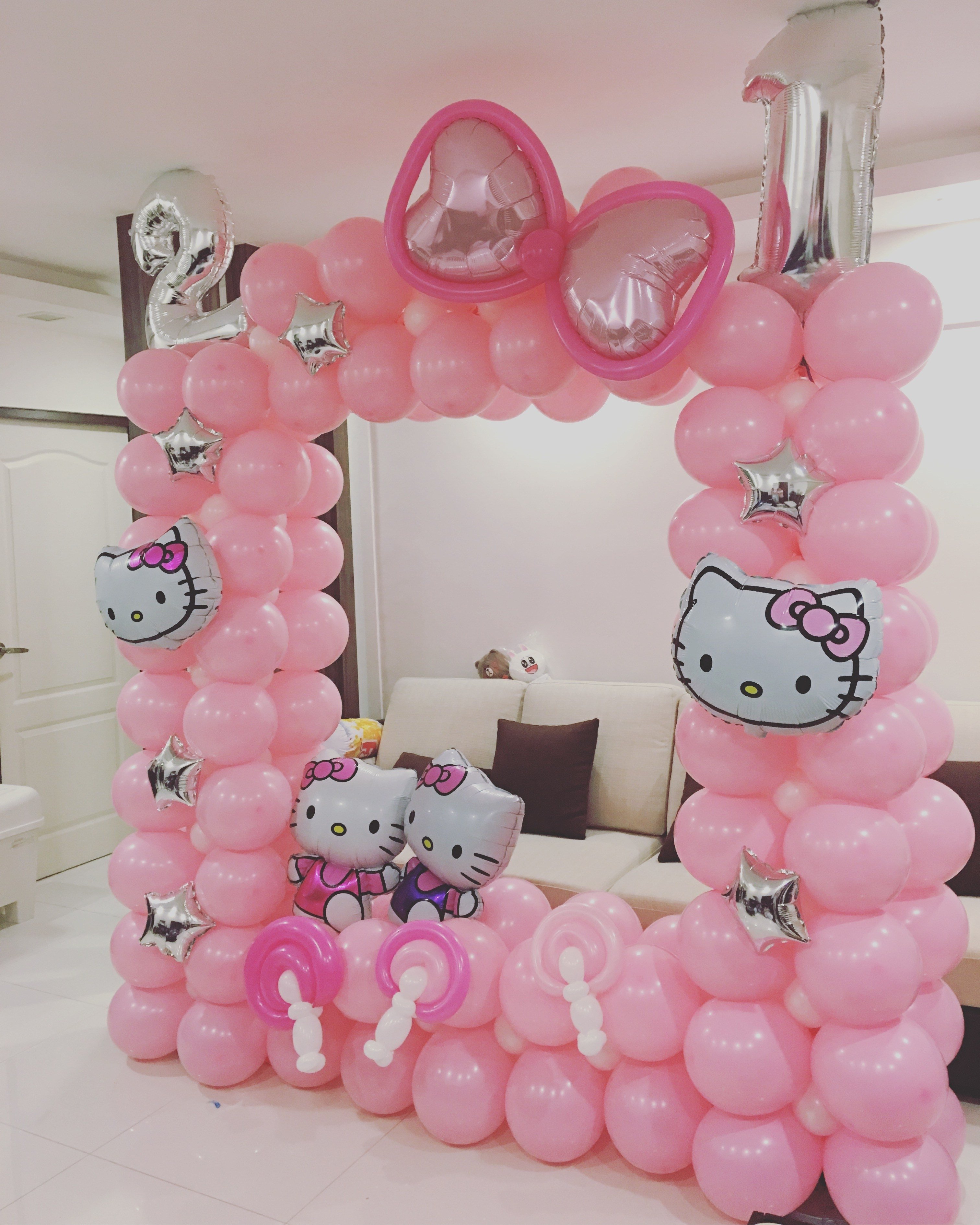10 Fashionable Hello Kitty Theme Party Ideas 21st birthday balloon decorations 2022