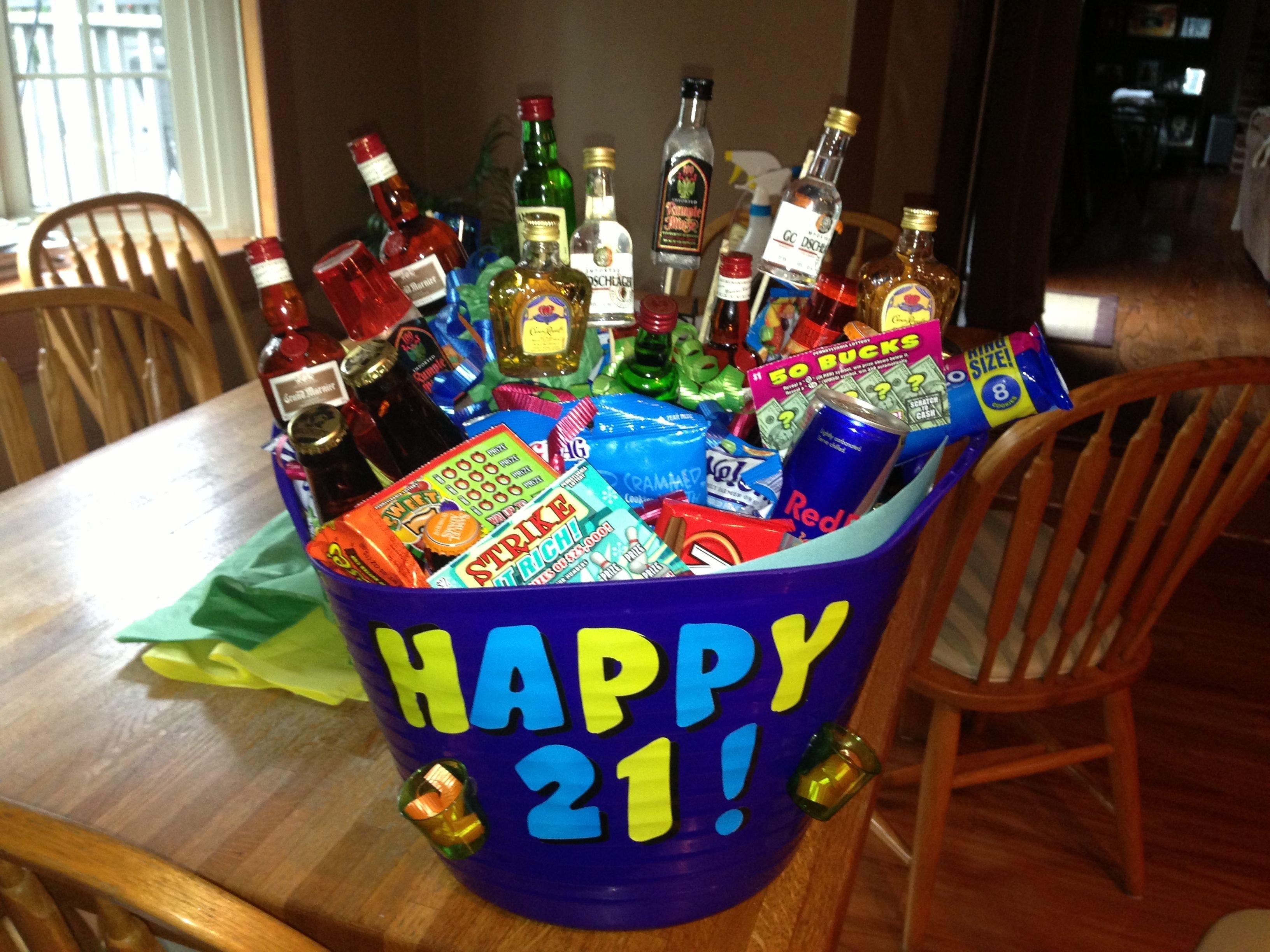 10 Fantastic 21 Birthday Ideas For Him 21st birthday basket for boyfriend crafty pinterest 21st 1 2022
