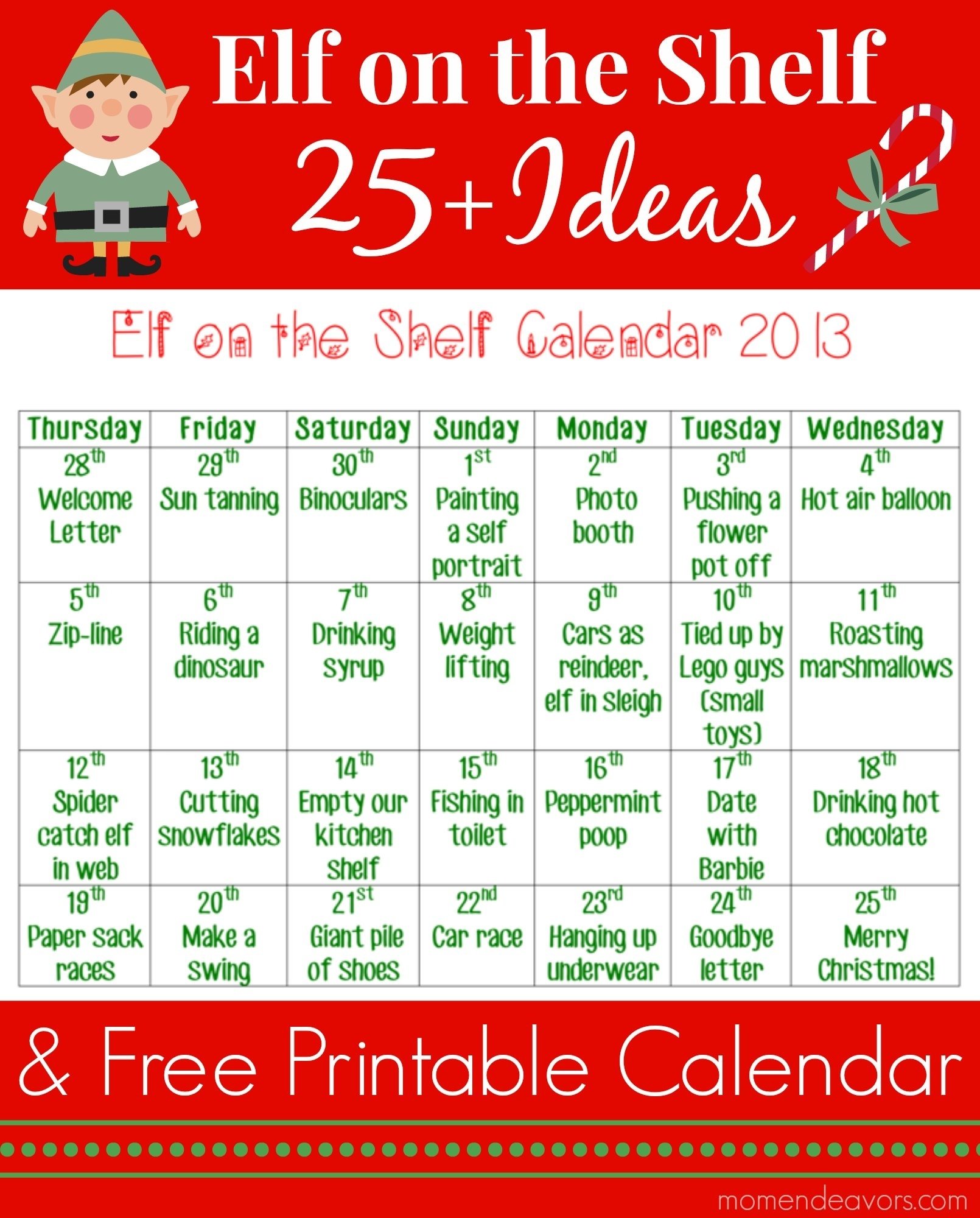 10 Famous Elf On A Shelf Names Ideas 25 elf on the shelf ideas with printable calendar an 2 2022