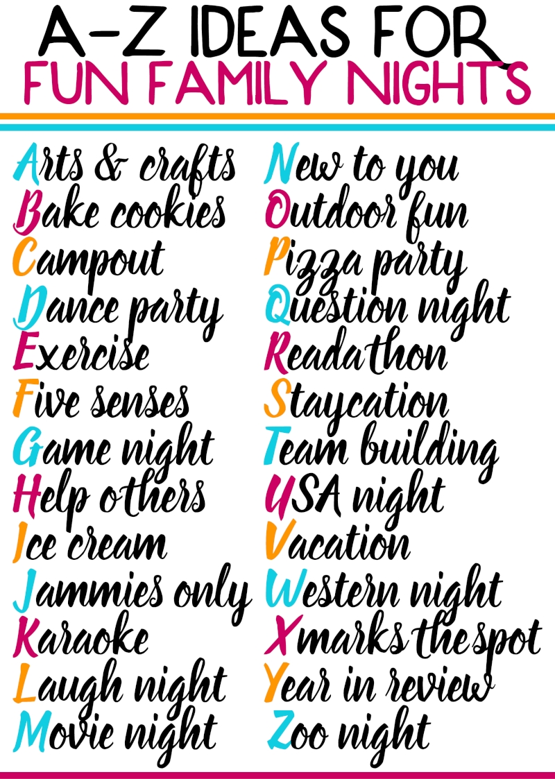 10 Famous Family Fun Night Ideas For Schools 25 fun family activities family night ideas for all ages 2023