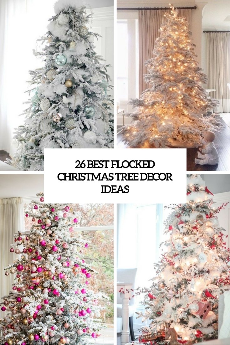 10 Elegant Flocked Christmas Tree Decorating Ideas 2024