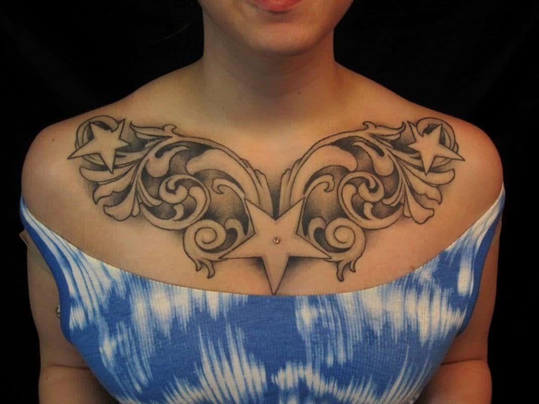 10 Famous Chest Tattoo Ideas For Women 30 chest tattoos for women that draw approving eyes ritely 1 2022