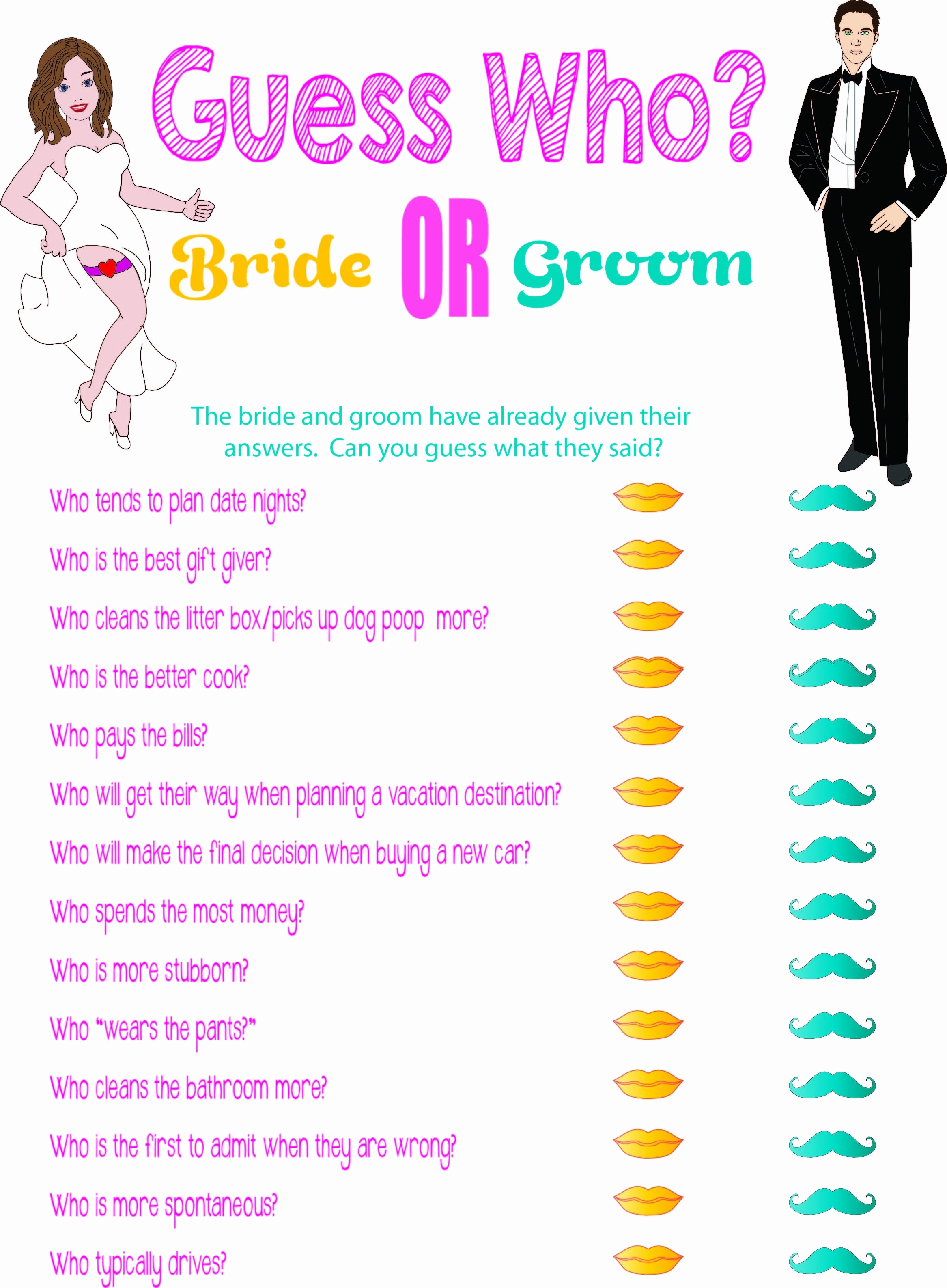 Simple Bridal Shower Game Ideas