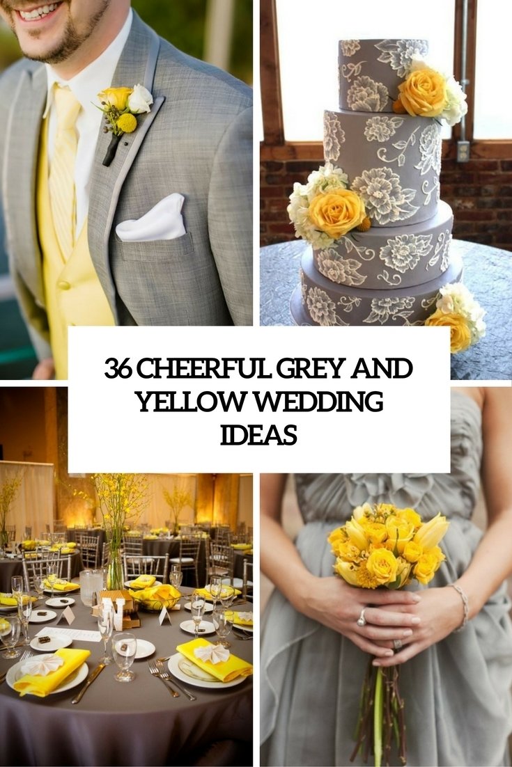 10 Most Recommended Grey And Yellow Wedding Ideas 36 cheerful grey and yellow wedding ideas weddingomania 2 2022