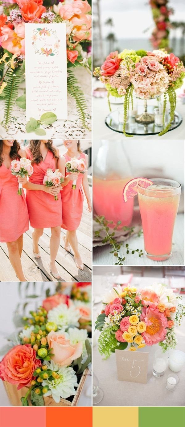10 Attractive Cheap Wedding Ideas For Spring 39 best wedding colors pink yellow and coral images on pinterest 2022