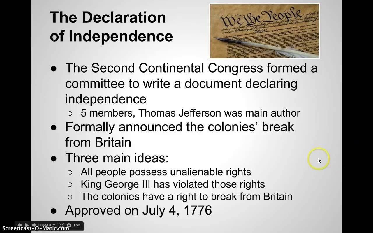 10 Beautiful Main Ideas Of The Declaration Of Independence 4 2 declaring independence youtube 2022
