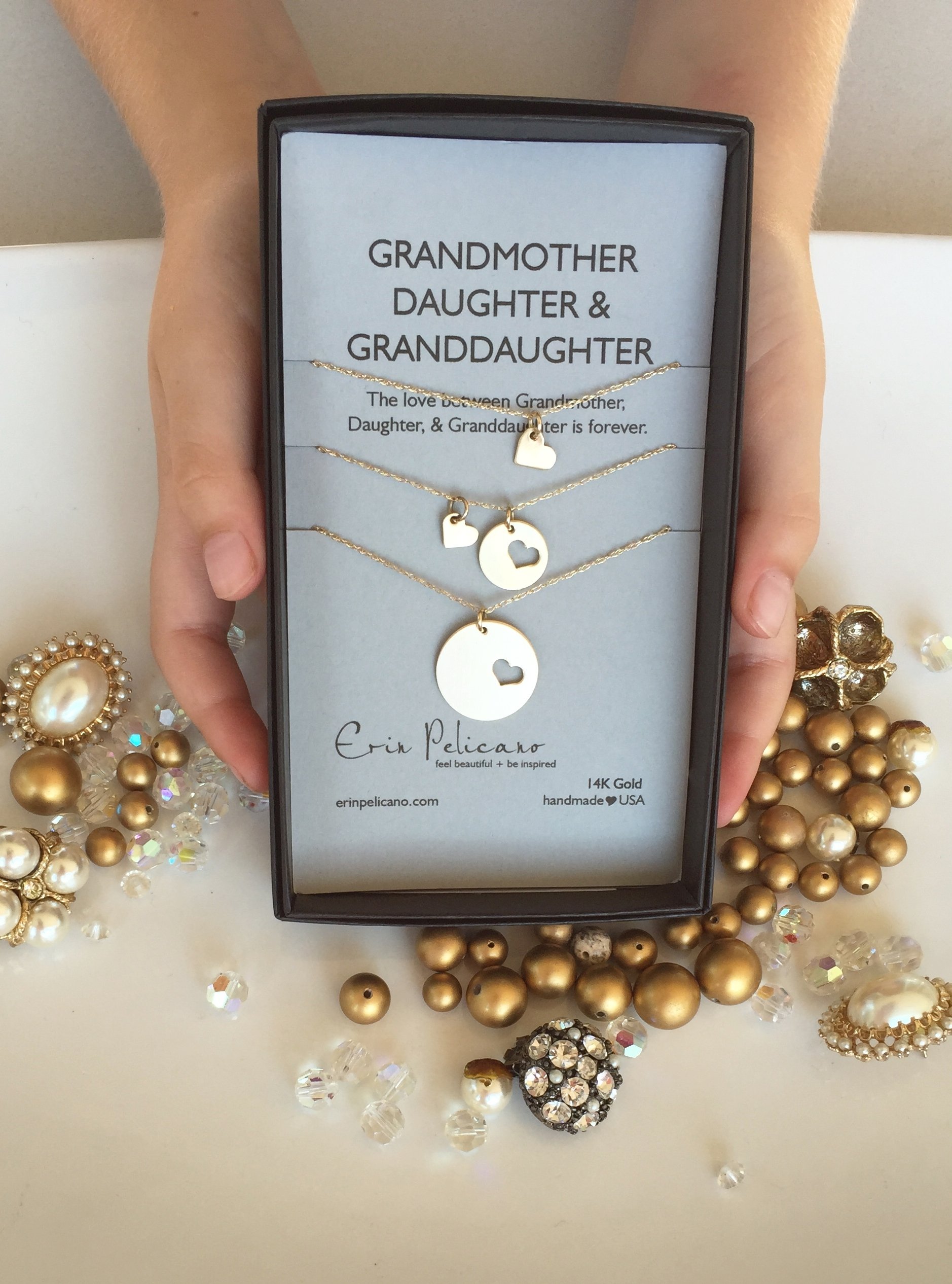 10 Unique Gift Ideas For New Grandma 5 handmade grandmother mother and daughter necklaces erin pelicano 2023
