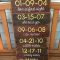5 year anniversary gift. wood panels with special dates. | crafty