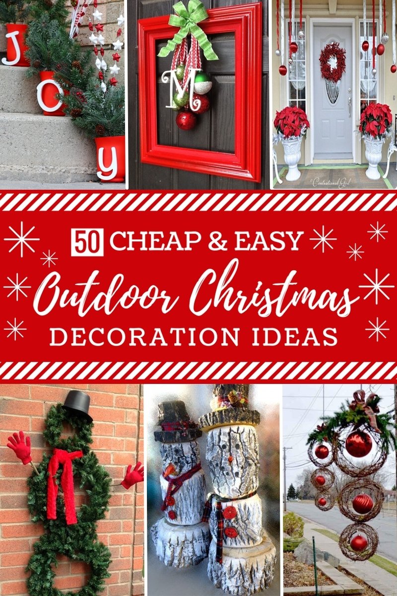 10 Elegant Simple Outdoor Christmas Decoration Ideas 50 cheap easy diy outdoor christmas decorations prudent penny new 1 2022