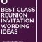 6 best class reunion invitation wording ideas | class reunion