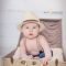 6 month baby session - vintage suitcase suspenders - cute baby boy