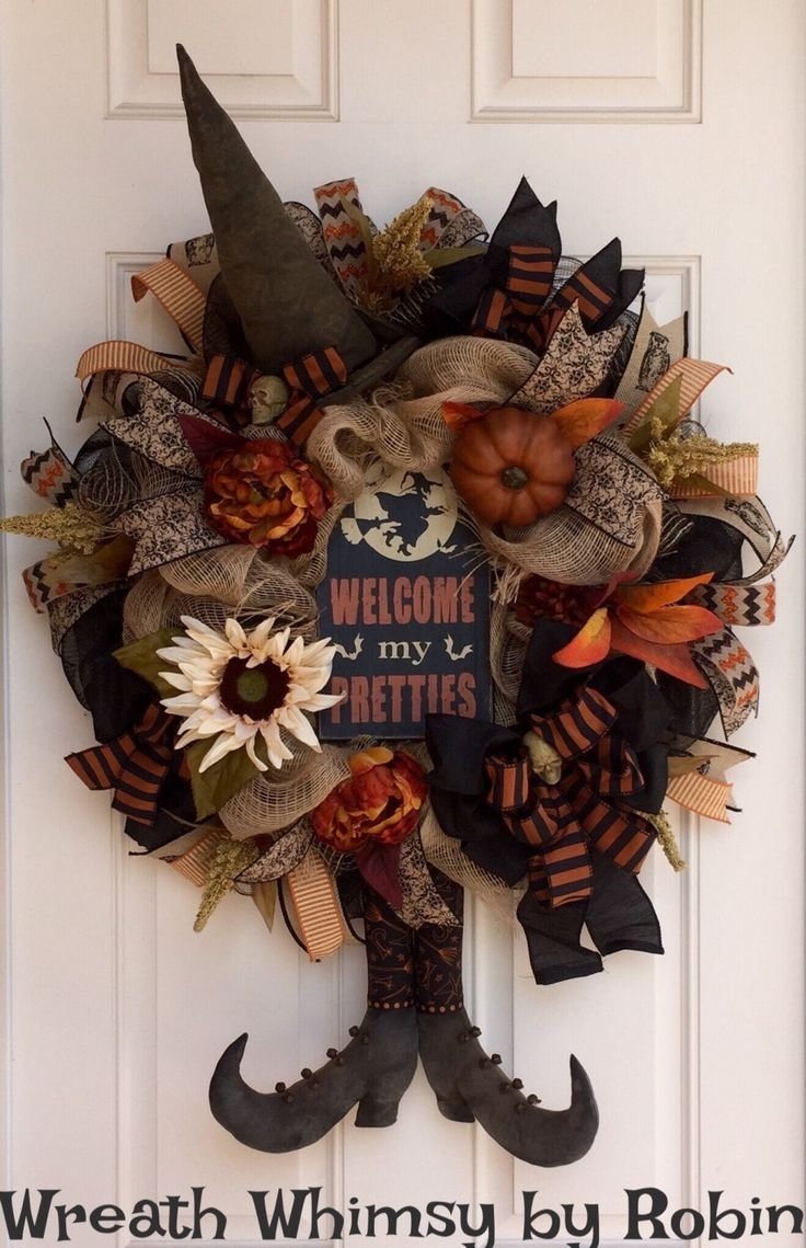 10 Amazing Halloween Wreath Ideas Front Door 80 best halloween wreaths images on pinterest deco mesh wreaths 2022