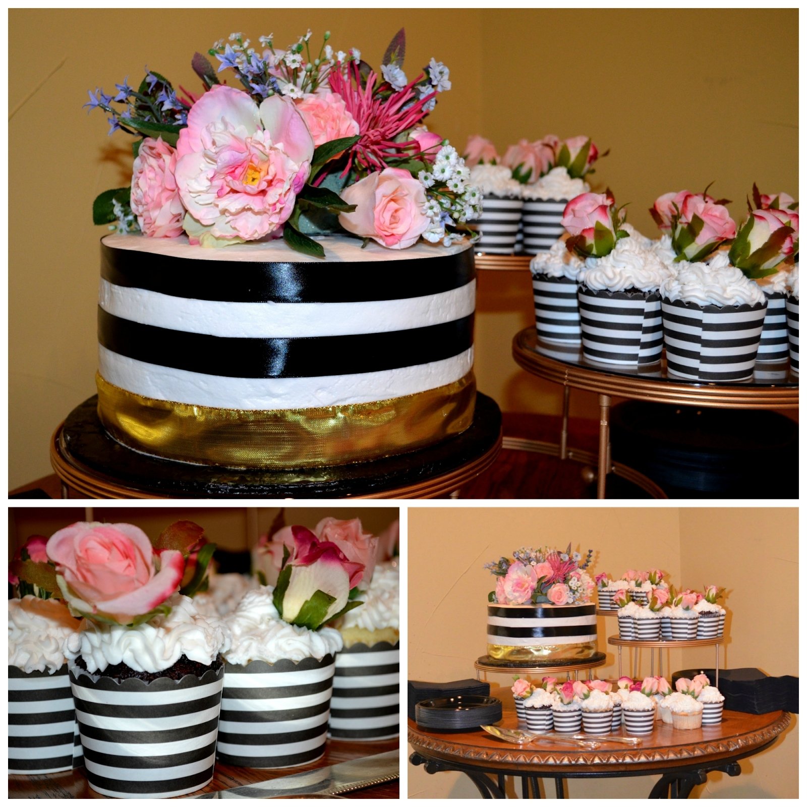 10 Best Black And White Bridal Shower Ideas a wine tasting bridal shower black and white striped cake and 2022