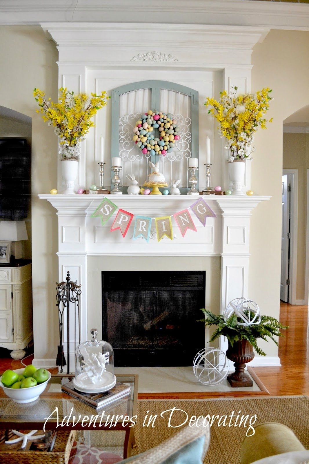 10 Unique Ideas For Fireplace Mantel Decor adventures in decorating styling our spring mantel mantels for 2 2022