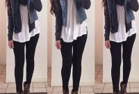 astonishing cute winter outfits : cute outfits with black leggings