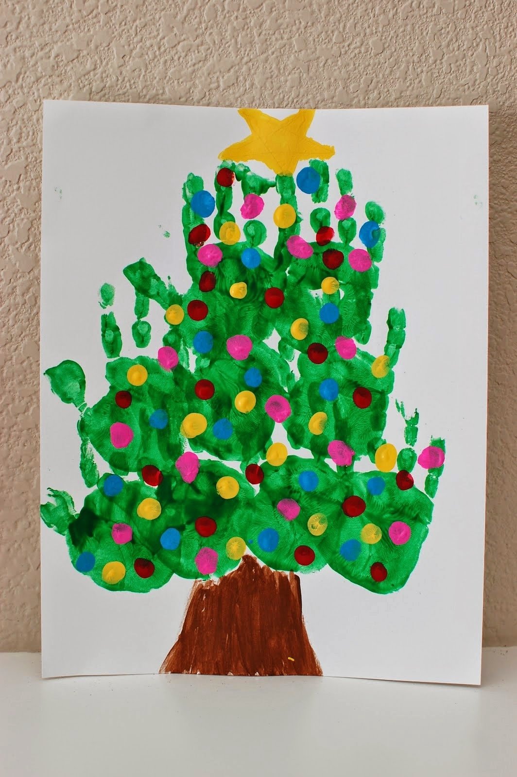 10 Pretty Christmas Arts And Craft Ideas astonishing of the cutest christmas handprint for kids pic simple 2022