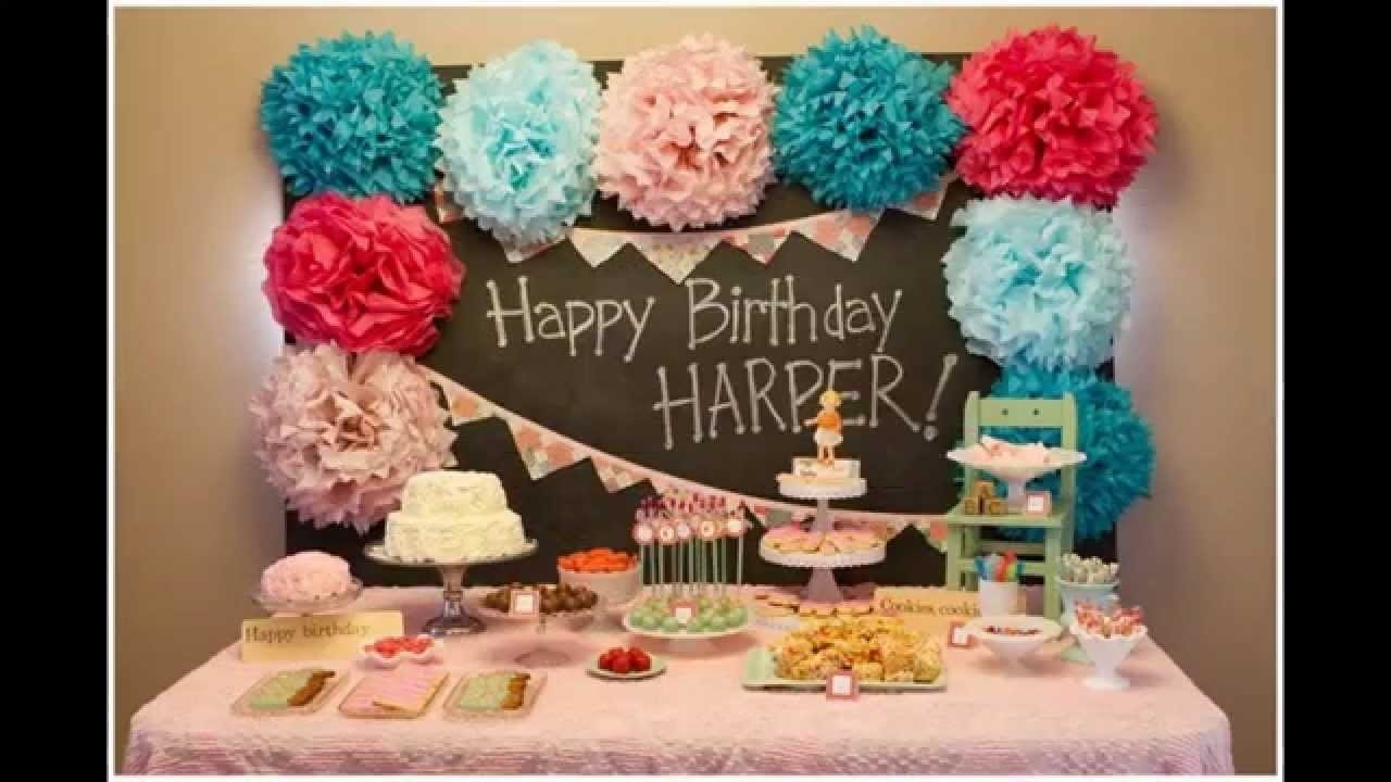 10 Most Recommended First Birthday Party Ideas For Girls baby girl first birthday party decorations at home ideas youtube 6 2022