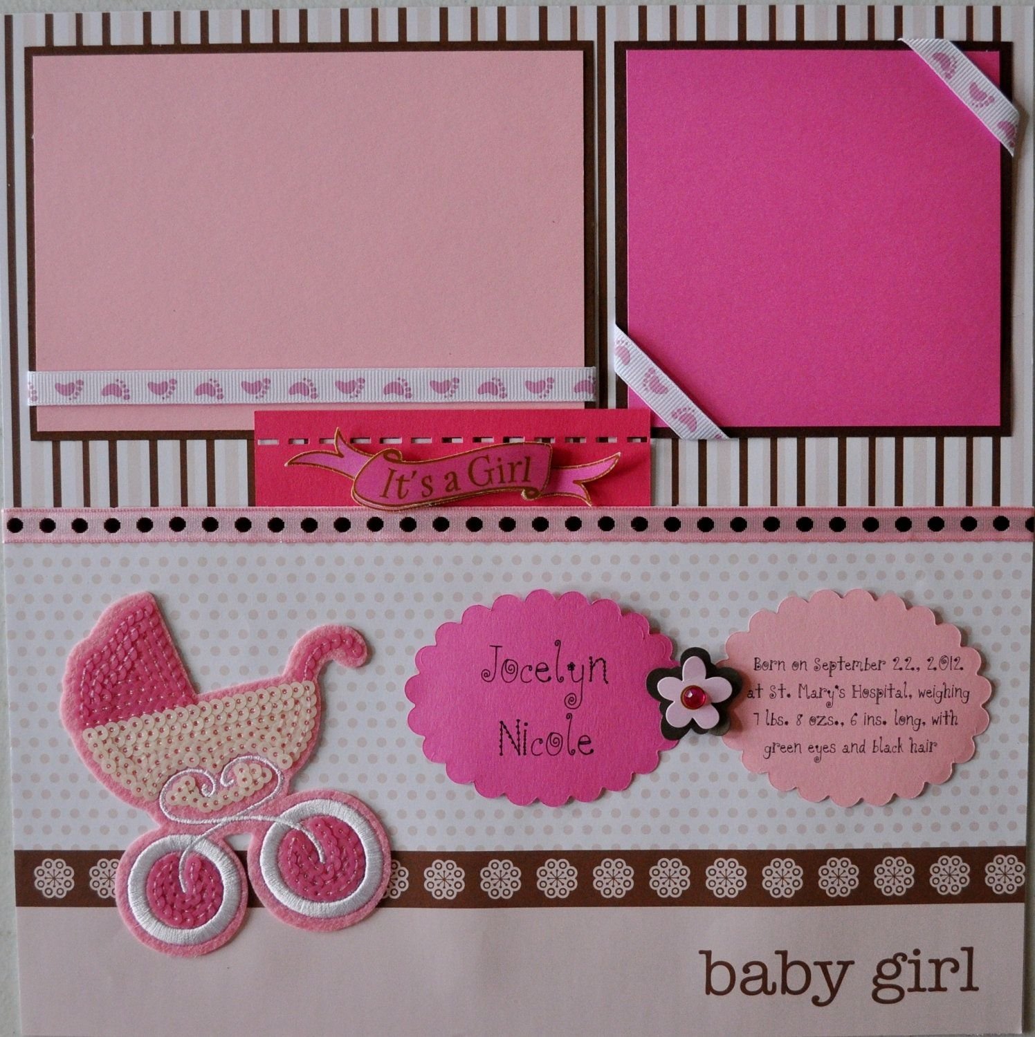 10 Trendy Scrapbooking Ideas For Baby Girl baby girls first year 22 premade scrapbook album pages 135 00 2022
