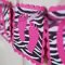 baby shower banner - hot pink zebra banner with footprints - baby