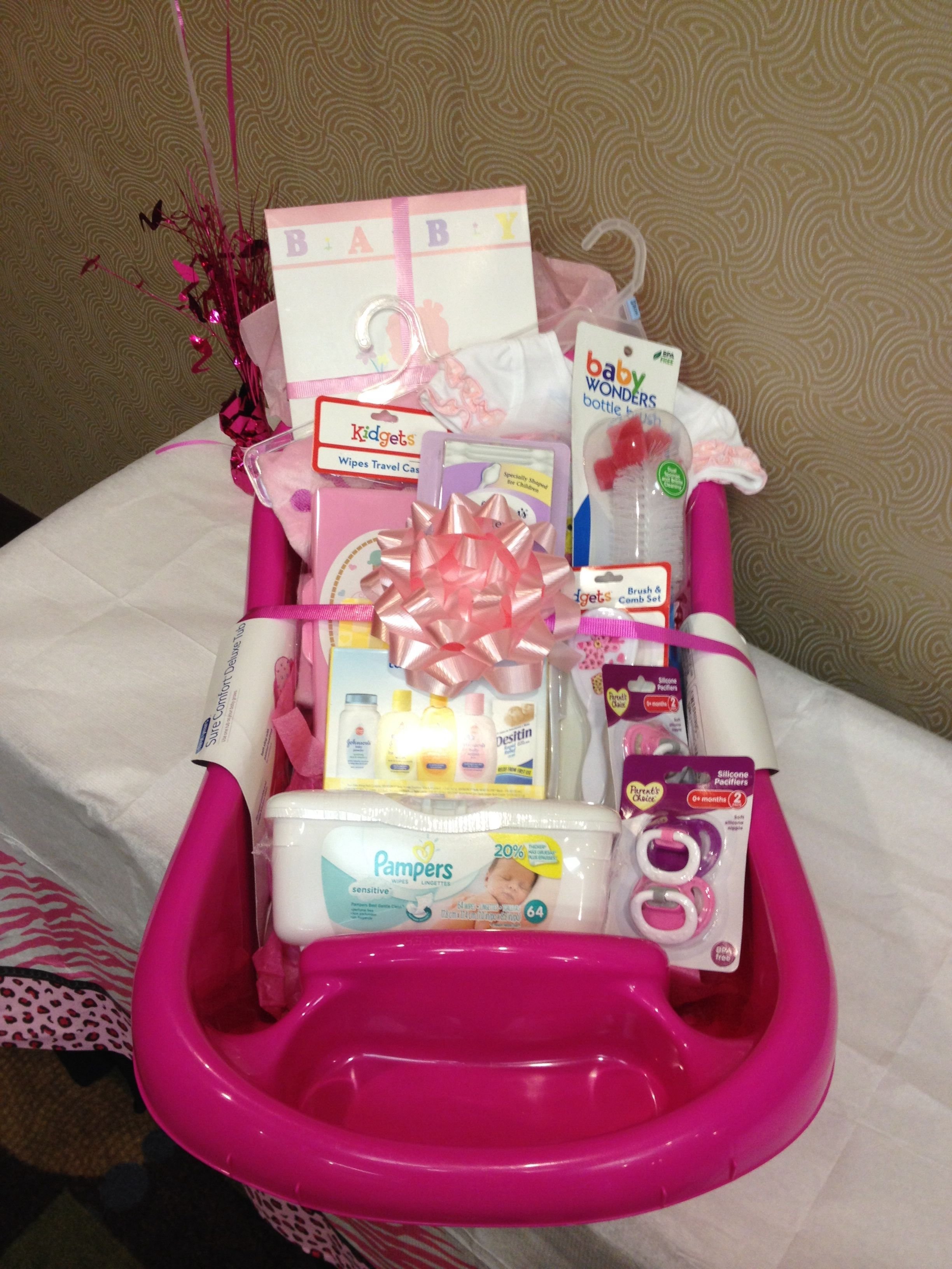 10 Attractive Gift Ideas For Baby Girl baby shower gift basket idea baby girl gift idea pinterest 1 2023
