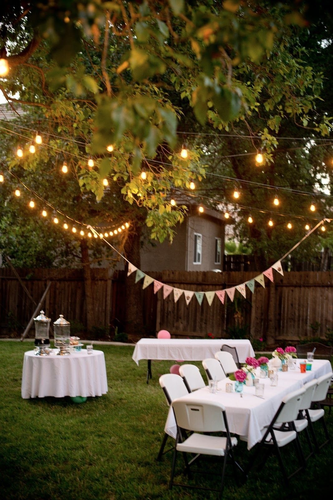 10 Famous Outdoor Birthday Party Ideas For Adults backyard birthday fun pink hydrangeas polka dot napkins 1 2022